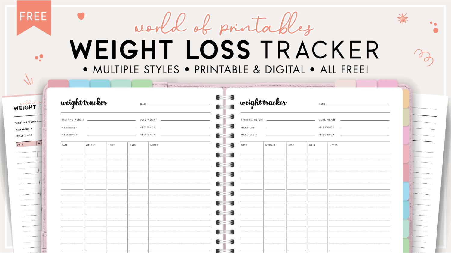 Reach Your Fitness Goals with a Free Printable Weight Loss Tracker post thumbnail image